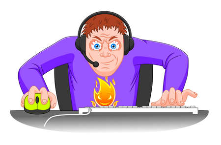 Gamer illustrationのイラスト素材