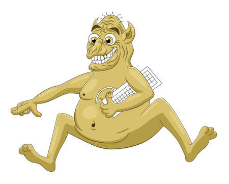 Cartoon internet trollのイラスト素材