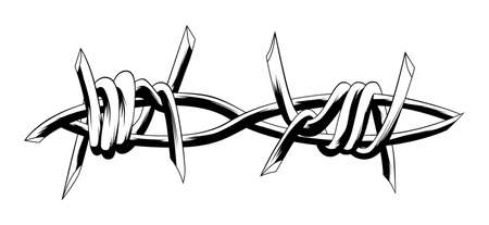 barbed wireのイラスト素材