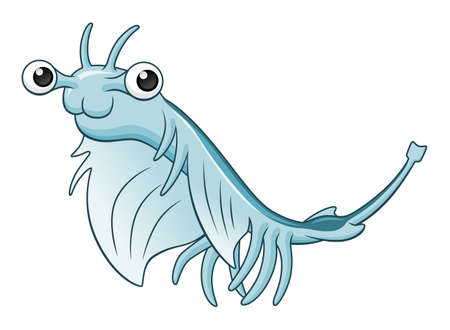 Cartoon brine shrimp icon.のイラスト素材