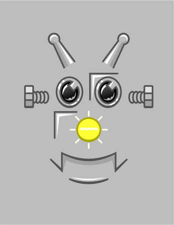 Cartoon robot face backgroundのイラスト素材