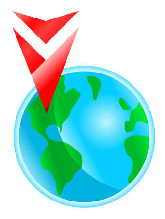 Location on world vector illustrationのイラスト素材