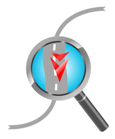 Tracking in transit vector illustrationのイラスト素材