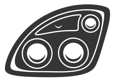 Beautiful monochrome headlight symbolのイラスト素材