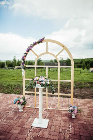wedding arch, wedding gate, exit registrationの写真素材