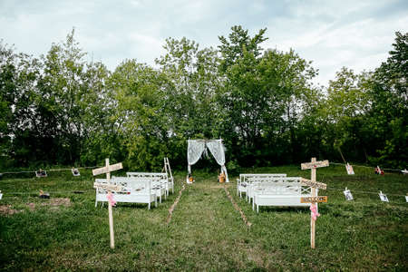 wedding arch, wedding gate, exit registrationの写真素材