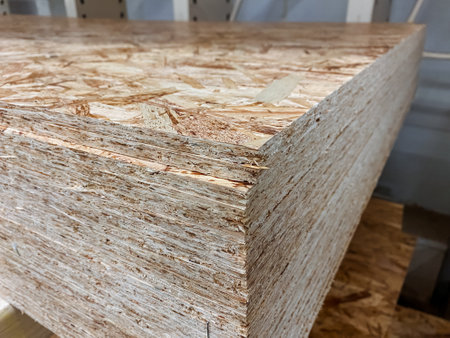 A stack of plywood, which is a specific type of engineered wood well known for its versatility, is...