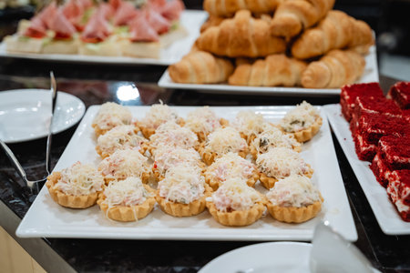 Charming Presentation Of Sweet Treats, Sophisticated Showcase Of Delicate Baked Goods On Tray For...