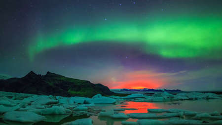 Northern lights in Canadaの写真素材