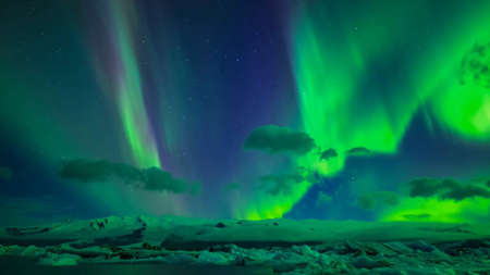 Northern lights in Canadaの写真素材