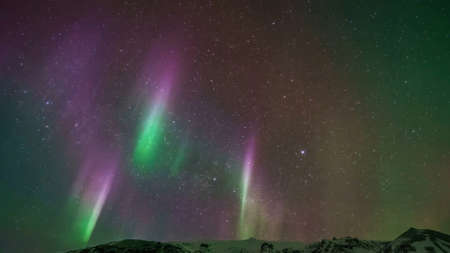 Northern lights in Canadaの写真素材