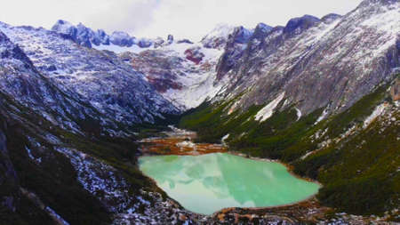 Flight over Patagoniaの写真素材