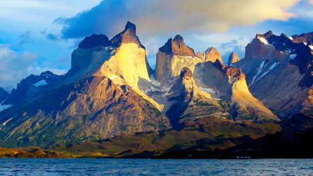 Flight over Patagoniaの写真素材