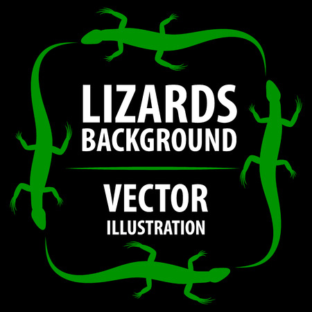 Background with lizards.のイラスト素材