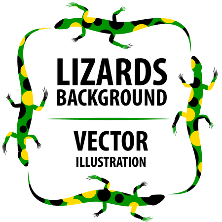 Background with lizards.のイラスト素材