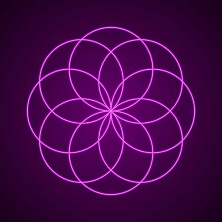 Sacred Geometry. Symbol of Harmony. Vector illustrationのイラスト素材