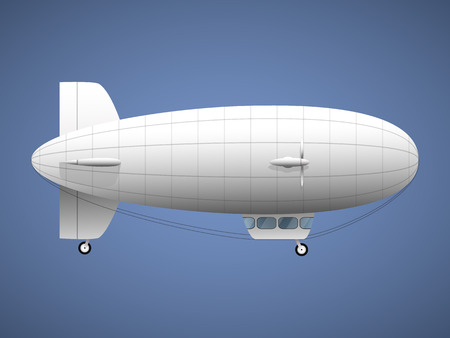 Airship. Air passenger transport. Vector illustration.のイラスト素材