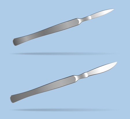 Scalpel. Surgical operating tool Vector illustrationのイラスト素材