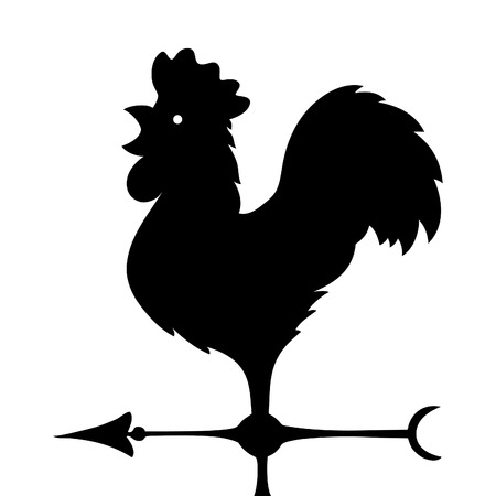 Ancient wind indicator in form of a rooster.のイラスト素材