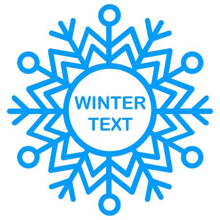 Snowflake frame. Winter theme.のイラスト素材
