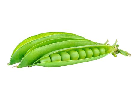 Sweet green peas in closeup の写真素材