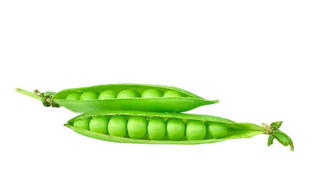 Sweet green peas in closeupの写真素材