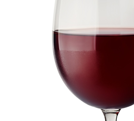 Close-up of red wine and glass focus on the rim. の写真素材