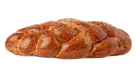 bread on a white backgroundの写真素材