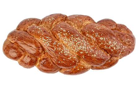 Loaf of bread on a white background の写真素材