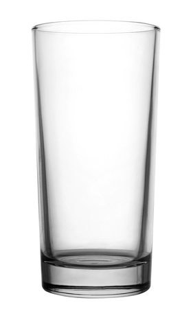 Empty glass isolated on a white backgroundの写真素材