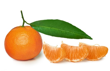 Mandarin isolated on white backgroundの写真素材