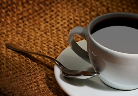 Coffee over blackの写真素材