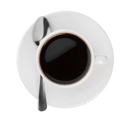 top view of the the black coffee の写真素材