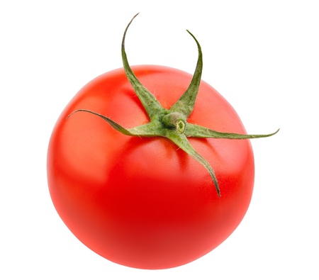 Tomato isolated on white background の写真素材