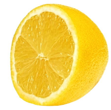 lemon isolated on white background の写真素材