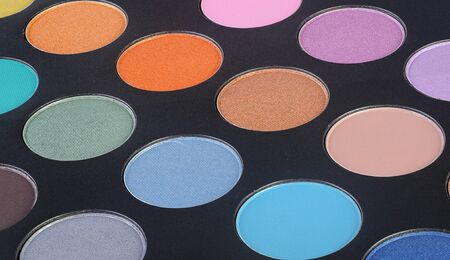 Colorful shadows palette  Makeup background の写真素材
