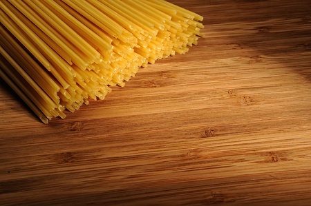 spaghetti wooden boardの写真素材