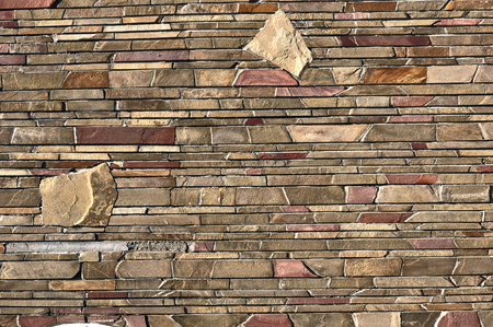 Close up of a brick-wall, Modern stone texture backgroundの写真素材