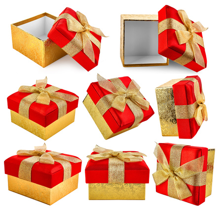 A festive shopping gift boxの写真素材