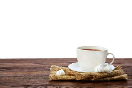 Cup of tea isolated on whiteの写真素材