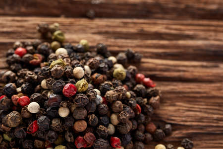 Mixed peppercorns. Dry mix peppercorns
