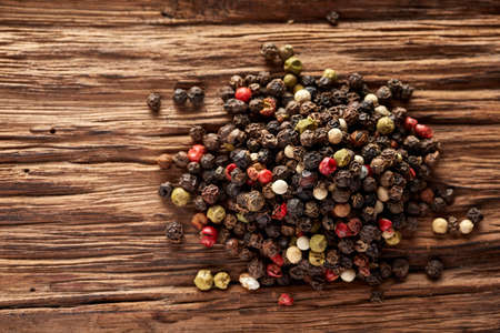 Mixed peppercorns. Dry mix peppercornsの写真素材