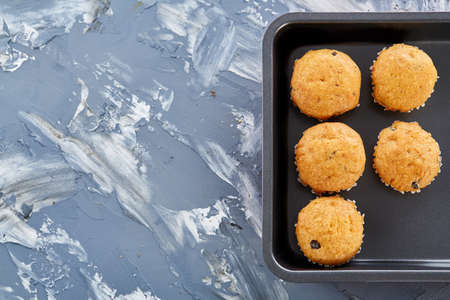 Top view close-up picture of tasty cookies on the cutting board, shallow depth of field, selective focusの写真素材