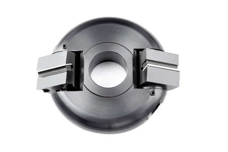 sharp milling cutter isolated on white backgroundの写真素材