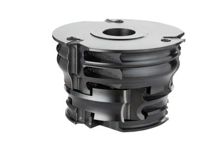 sharp milling cutter isolated on white backgroundの写真素材