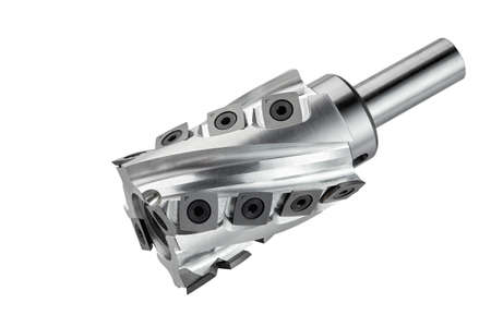 sharp milling cutter isolated on white backgroundの写真素材
