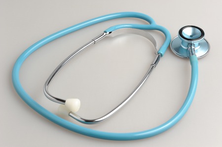 Stethoscope on grayの写真素材