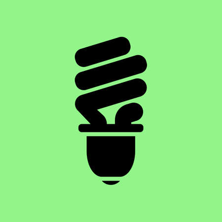 Vector energy saving fluorescent light bulb iconのイラスト素材