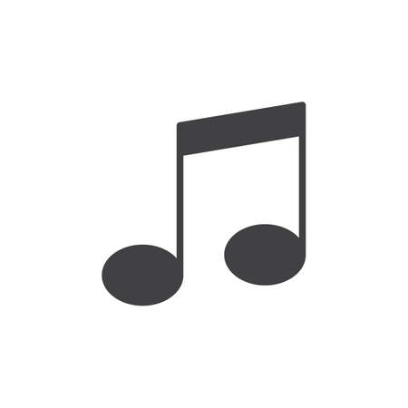 Music note icon vector, filled flat sign, solid pictogram isolated on white. Symbol, logo illustration. Pixel perfect.のイラスト素材