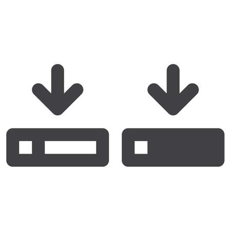 Download thick line and solid icon, outline and filled vector sign, linear and full pictogram isolated on white. Symbol, illustrationのイラスト素材